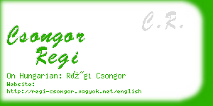 csongor regi business card